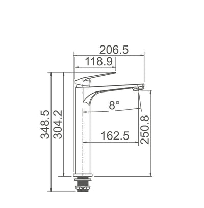 EXON tower basin mixer in Chrome