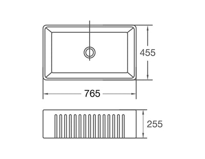 BUTLER Sink SGL Bowl 765x455