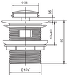 WBPLUG 32/0 BN OR WBPLUG 32MM BN