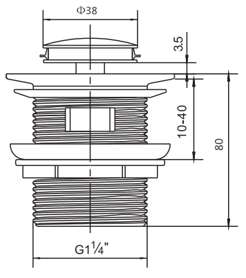 WBPLUG 32/0 BN OR WBPLUG 32MM BN