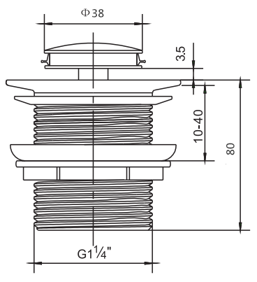 WBPLUG 32/0 BN OR WBPLUG 32MM BN