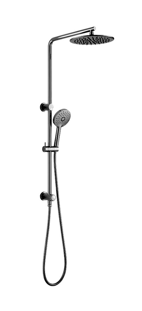 Multi Function Shower Rail with hose in Matte Black
