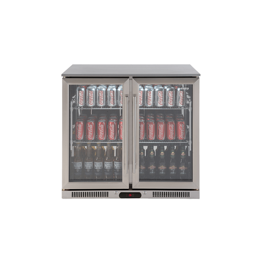 EA900WFSX2 208L Double Door Stainless Steel Beverage Cooler