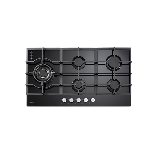 ECT900GBK2 90cm Gas on Glass Cooktop