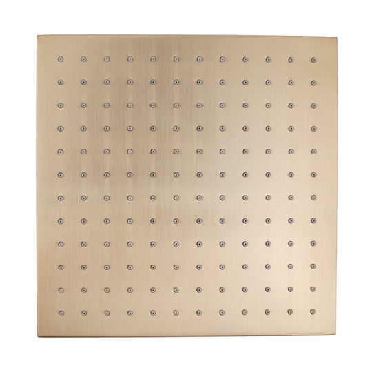Cavallo 250mm Brushed Yellow Gold Soild Brass Shower Head