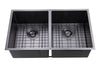 770*450*215mm  Hand-made Double Bowl Kitchen Sink