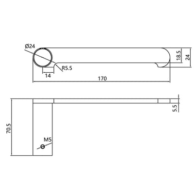 RUSHY Black Toilet Paper Holder