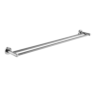 Pentro Brushed Nickel Double Towel Rail 790mm