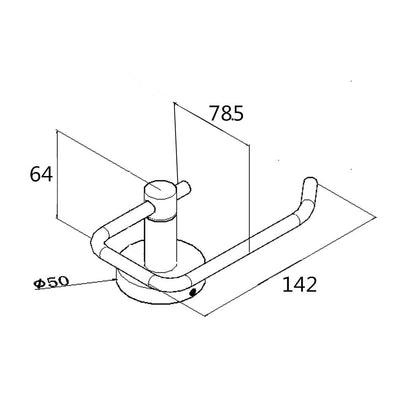 Pentro Gun Metal Grey Toilet Roll Holder