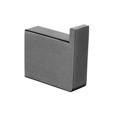 Cavallo Gun Metal Grey Square Double Robe Hook