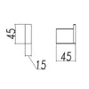 Cavallo Brushed Yellow Gold Square Single Robe Hook