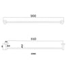 Pentro Brushed Nickel Single Towel Rail