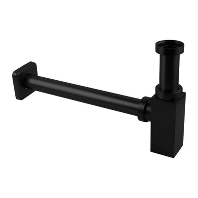 Norico Square Matte Black Square Bottle Trap 32mm