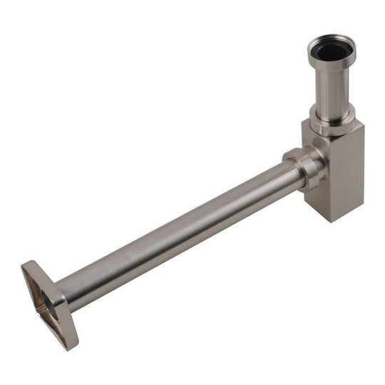 Norico Square Brushed Nickel Square Bottle Trap 32mm