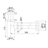 Norico Square Matte Black Square Bottle Trap 32mm