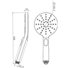 Round Chrome ABS 3 Function Handheld Shower Only