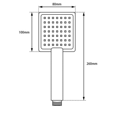 Black Square Handheld Shower