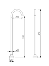 Black Round Floor Standing Mixer (Brass)