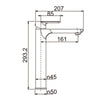 VOG Black Tall Basin Mixer