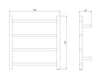 Square Matte Black Electric Heated Towel Rack 4 Bars