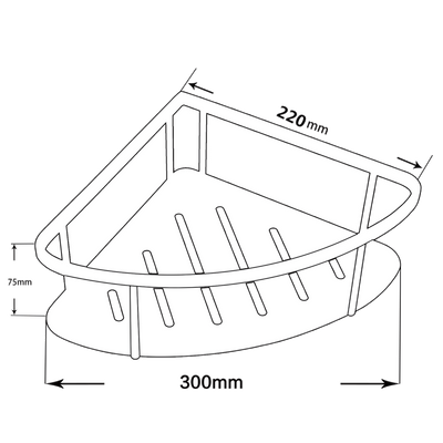 BLAZE Chrome Stainless Steel Shower Shelf