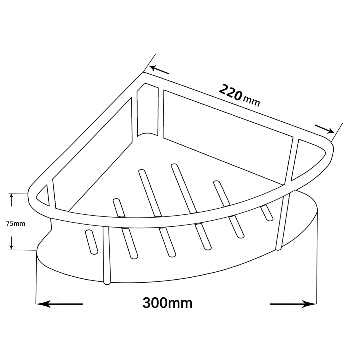 BLAZE Matte Black  Stainless Steel Shower Shelf