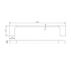 AU Black Single Towel Rail 800mm