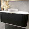 Bondi Black Oak 1200X460 Curve Vanity