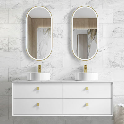 Satin White Boston 1500mm Wall Hung Vanity