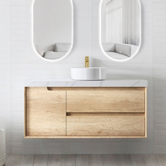 Natural Oak Byron 1200mm Wall Hung Vanity