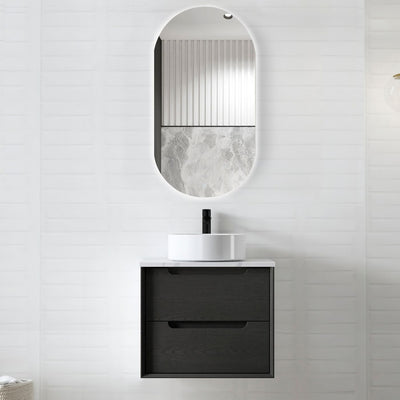 Black Oak Byron 600mm Wall Hung Vanity