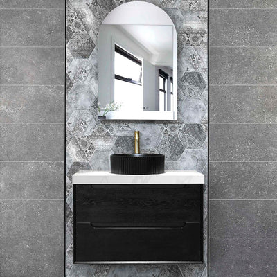 Black Oak Byron 750mm Wall Hung Vanity