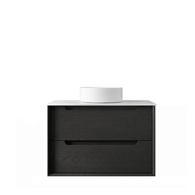 Black Oak Byron 750mm Wall Hung Vanity