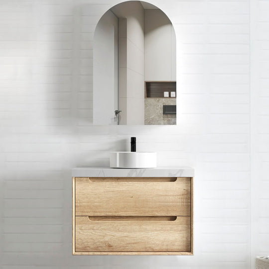 Natural Oak Byron 750mm Wall Hung Vanity