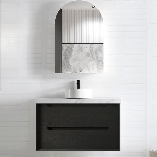 Black Oak Byron 900mm Wall Hung Vanity