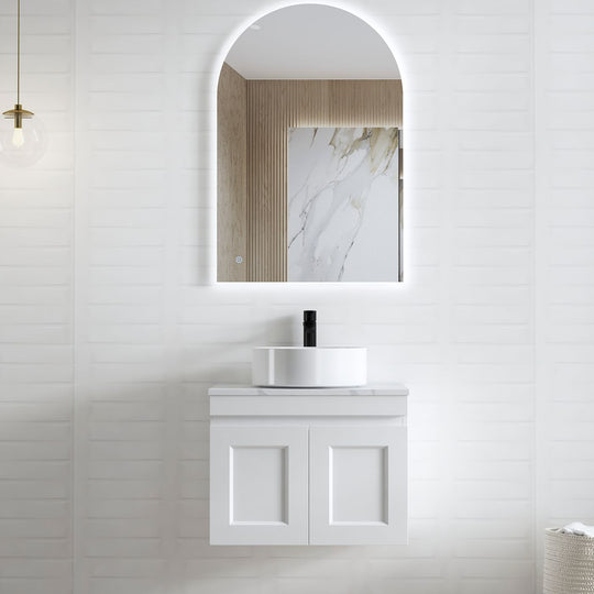 Satin White Hampton Mark II 600mm Wall Hung Vanity