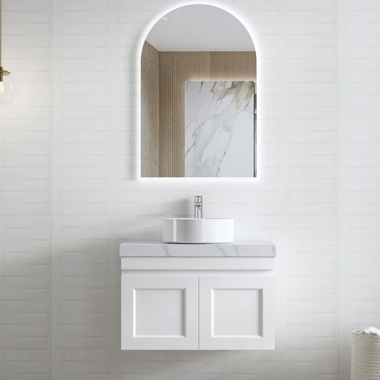 Satin White Hampton Mark II 750mm Wall Hung Vanity