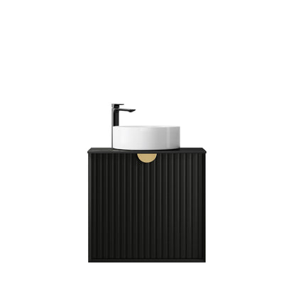 Matte Black Marlo 600mm Wall Hung Vanity