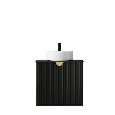 Matte Black Marlo 600mm Wall Hung Vanity