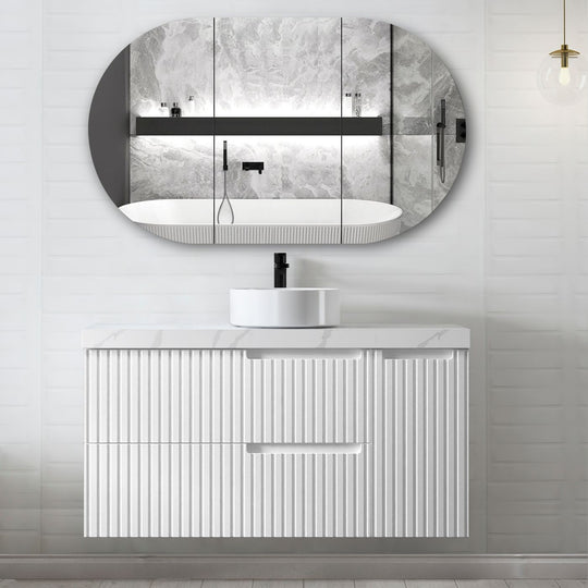 Satin White Noosa 1200mm Wall Hung Vanity