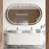 Bondi Satin White Fluted 1500X460 Curve Vanity