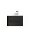 Black Oak Byron 750mm Wall Hung Vanity