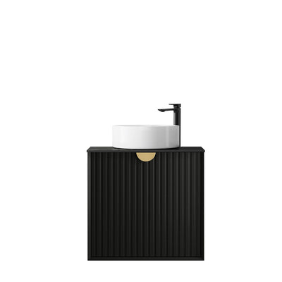 Matte Black Marlo 600mm Wall Hung Vanity