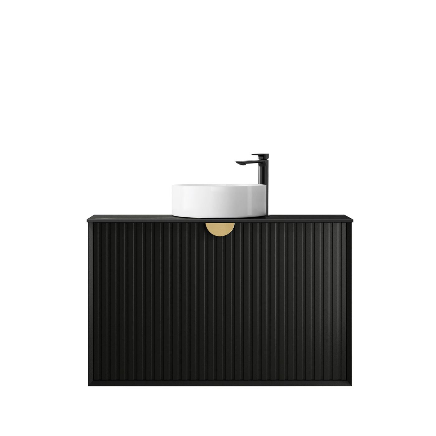 Matte Black Marlo 900mm Wall Hung Vanity