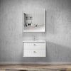 Boston Matte White Plywood Shaving Cabinet 750x800x150 with Copper Free Mirrror