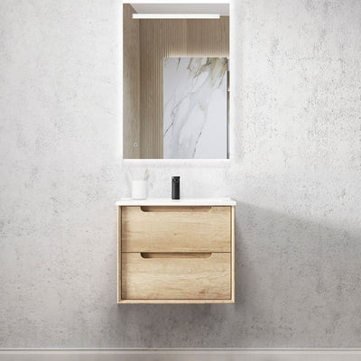 Natural Oak Byron 600mm Wall Hung Vanity