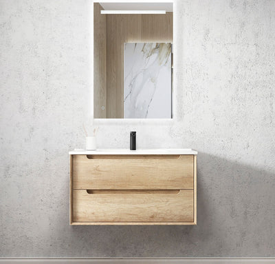 Natural Oak Byron 900mm Wall Hung Vanity