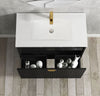 Matte Black Marlo 600mm Wall Hung Vanity