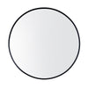 600*40mm Round Black Aluminium Wall Mirror