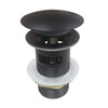 32/40mm Black Mushroom Solid Brass Basin Pop Up Waste with Overflow